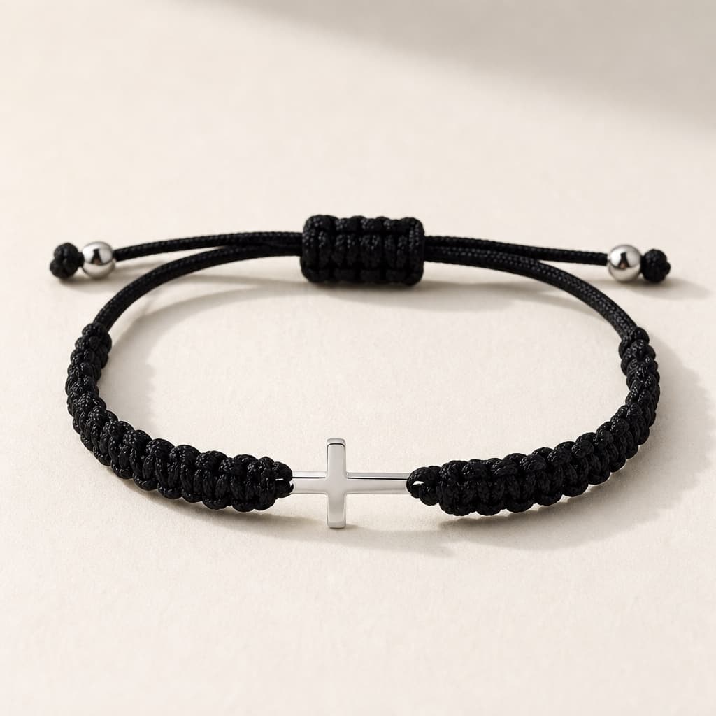 Cross Bracelet — Black 1