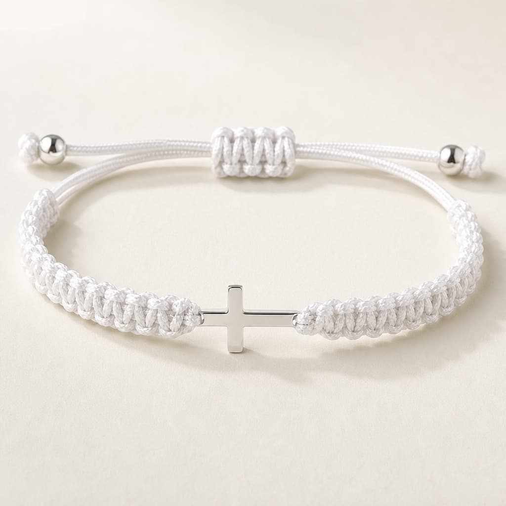 Cross Bracelet — White 1